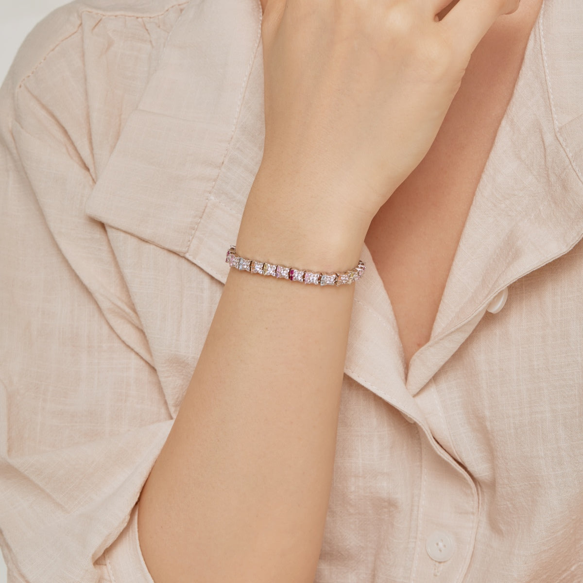 [Charm Aries Jewelry]Unique Colorful Flower Shape Daily Bracelet