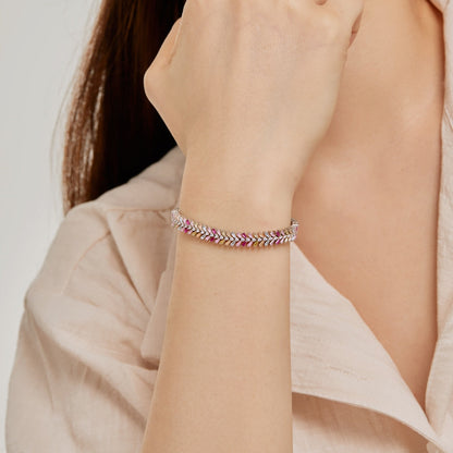 [Charm Aries Jewelry]Dainty Radiant Emerald Cut Daily Bracelet