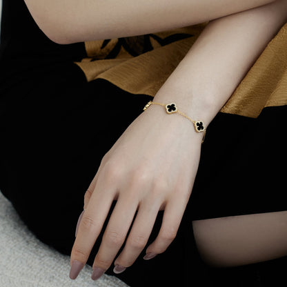 [Charm Aries Jewelry]Four-Leaf Charm Aries Exquisite Bracelet