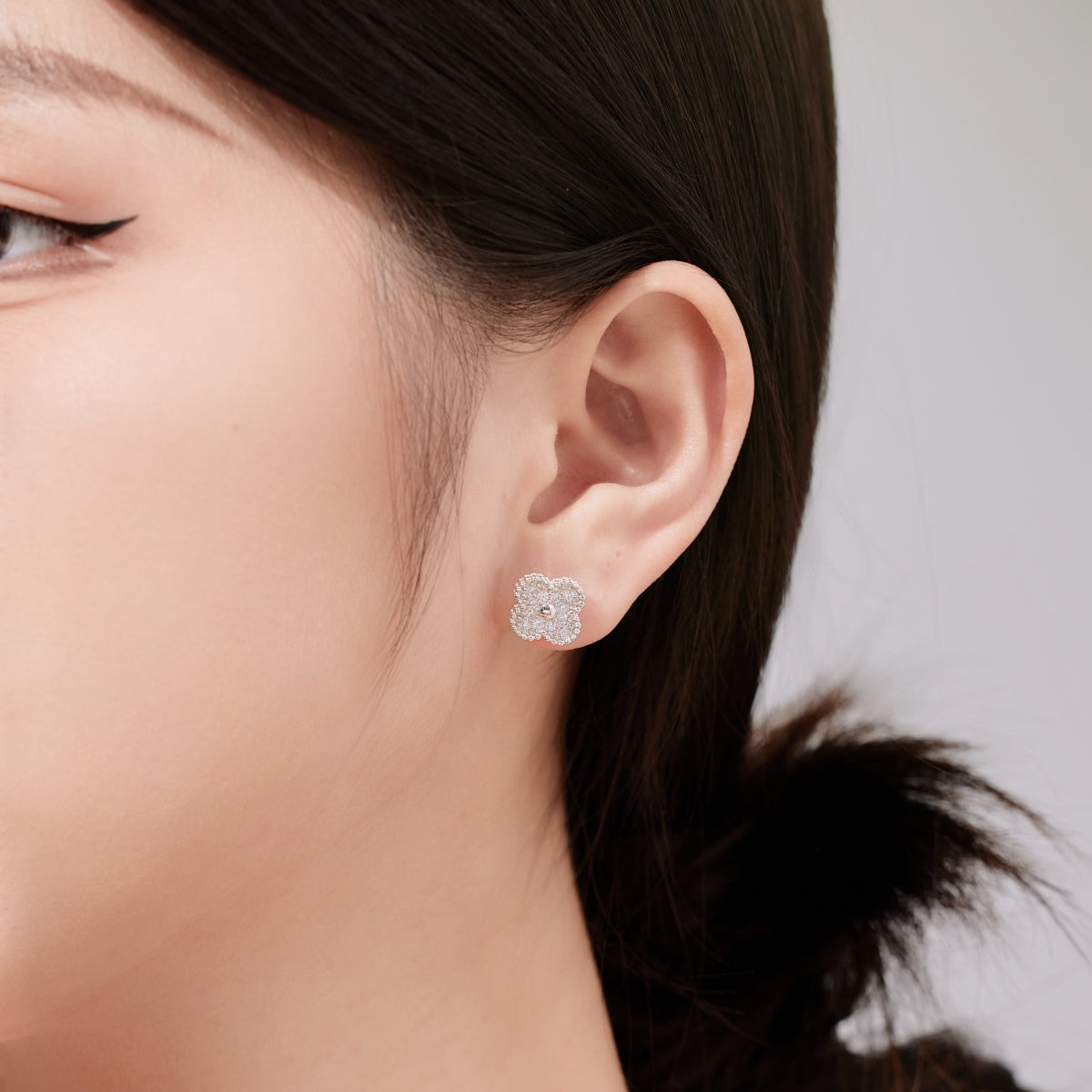 [Charm Aries Jewelry]Four Leaf Charm Aries Fashion Earrings