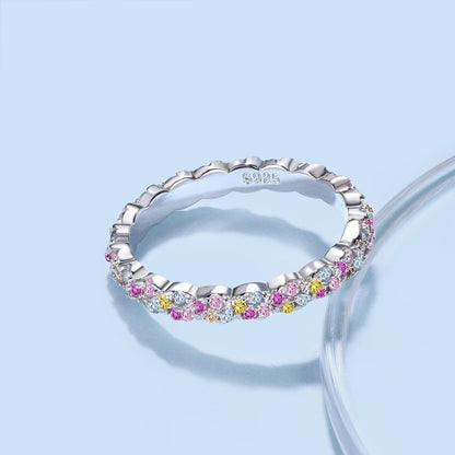 [Charm Aries Jewelry]Dainty Ebullient Round Cut Daily Ring