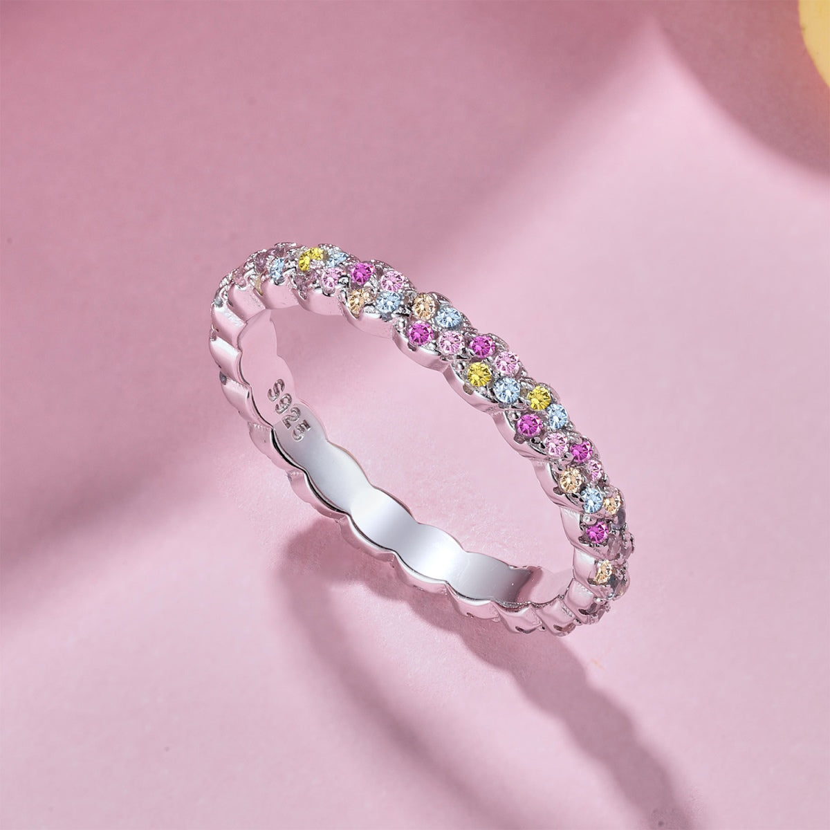 [Charm Aries Jewelry]Dainty Ebullient Round Cut Daily Ring