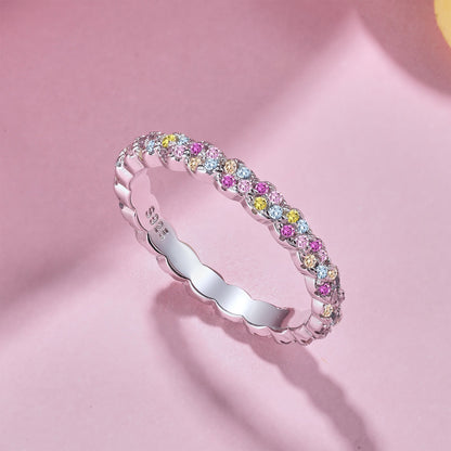 [Charm Aries Jewelry]Dainty Ebullient Round Cut Daily Ring