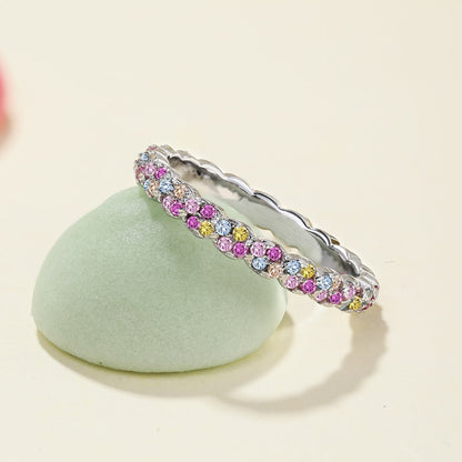 [Charm Aries Jewelry]Dainty Ebullient Round Cut Daily Ring