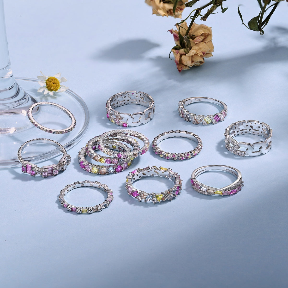 [Charm Aries Jewelry]Dainty Ebullient Round Cut Daily Ring