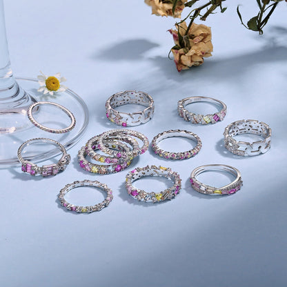 [Charm Aries Jewelry]Dainty Ebullient Round Cut Daily Ring