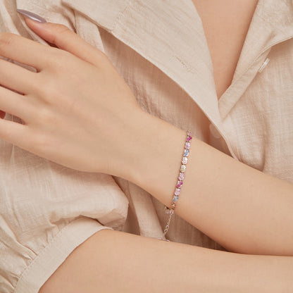 [Charm Aries Jewelry]Ornate Colorful Flower Shape Party Bracelet