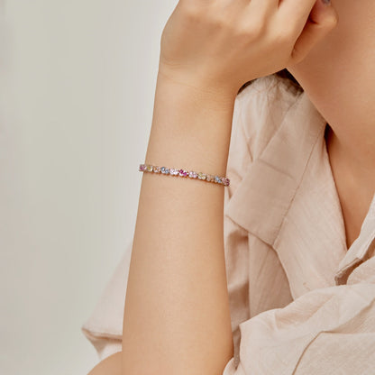 [Charm Aries Jewelry]Ornate Colorful Flower Shape Party Bracelet