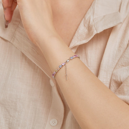 [Charm Aries Jewelry]Ornate Colorful Flower Shape Party Bracelet