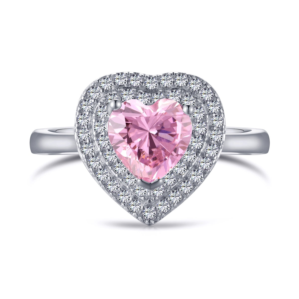 [Charm Aries Jewelry]Delicate Ebullient Heart Shape Wedding Ring