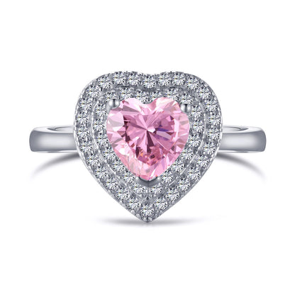 [Charm Aries Jewelry]Delicate Ebullient Heart Shape Wedding Ring