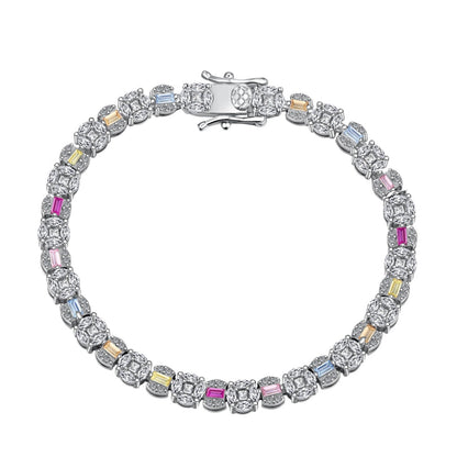 [Charm Aries Jewelry]Dazzling Radiant Multi Cut Daily Bracelet