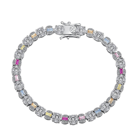 [Charm Aries Jewelry]Dazzling Radiant Multi Cut Daily Bracelet