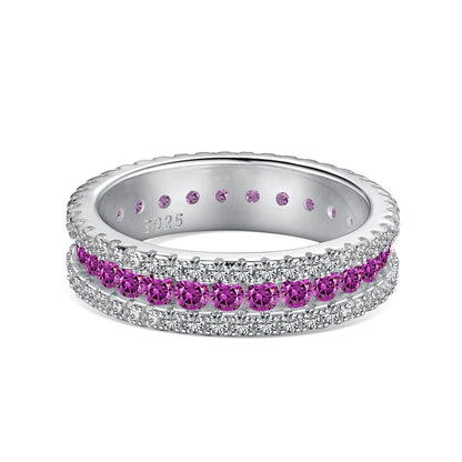 [Charm Aries Jewelry]Delicate Colorful Round Cut Daily Ring