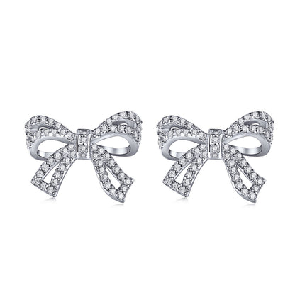 [Charm Aries Jewelry]Dainty Bow Shape Earrings