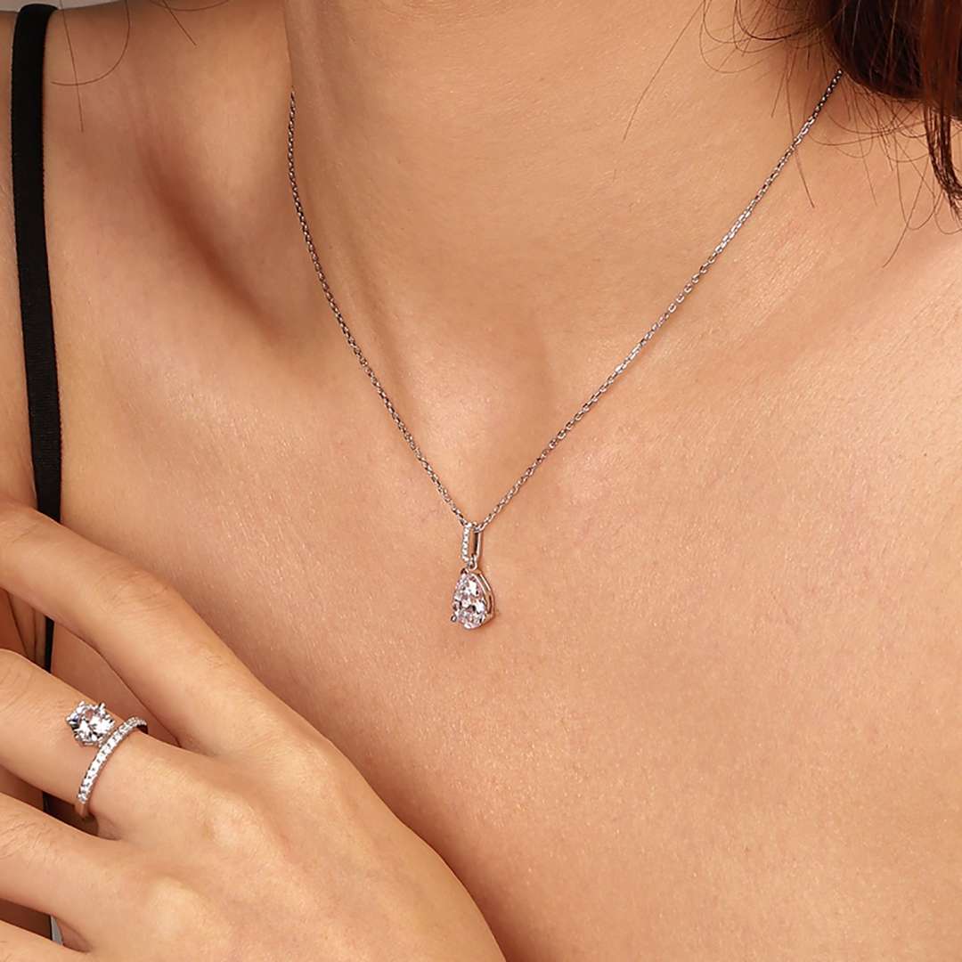 [Charm Aries Jewelry]Delicate Water Drop Shape Fashion Necklace