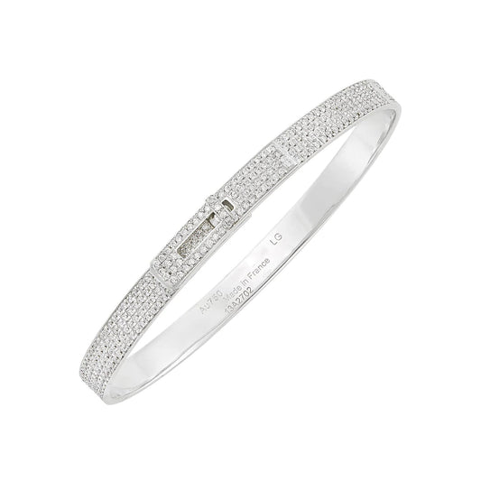 [Charm Aries Jewelry]HM KELLY BRACELET IN SILVER AND FULL PAVE DIAMOND