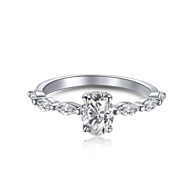 [Charm Aries Jewelry]0.75 Carat Luxurious Vibrant Elongated Cushion Cut Daily Ring