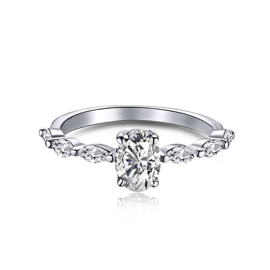 [Charm Aries Jewelry]0.75 Carat Luxurious Vibrant Elongated Cushion Cut Daily Ring