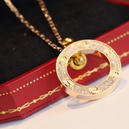 [Charm Aries Jewelry]LOVE NECKLACE ADJUSTABLE ROSE GOLD