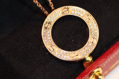 [Charm Aries Jewelry]LOVE NECKLACE ADJUSTABLE ROSE GOLD