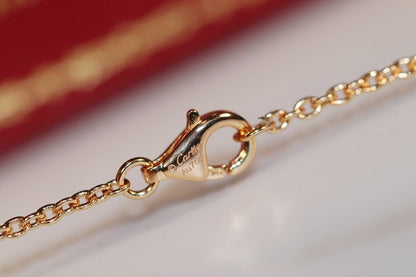 [Charm Aries Jewelry]LOVE NECKLACE PINK GOLD AND SILVER