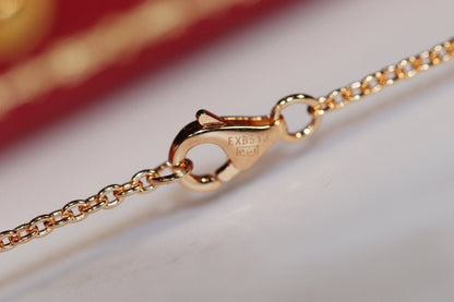 [Charm Aries Jewelry]LOVE NECKLACE PINK GOLD AND SILVER