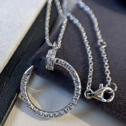 [Charm Aries Jewelry]JUSTE NECKLACE SILVER DIAMONDS