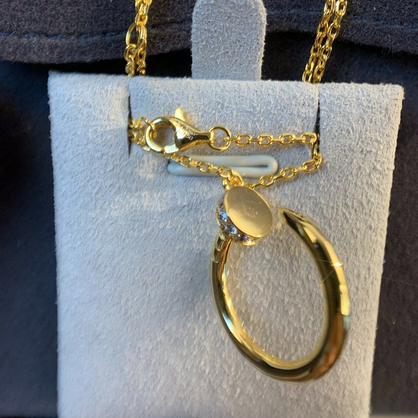 [Charm Aries Jewelry]JUSTE NECKLACE GOLD DIAMONDS