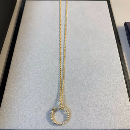 [Charm Aries Jewelry]JUSTE NECKLACE GOLD DIAMONDS