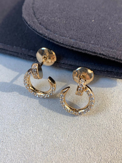 [Charm Aries Jewelry]JUSTE EARRINGS GOLD DIAMONDS