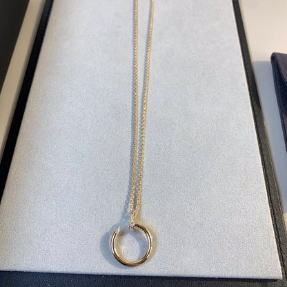 [Charm Aries Jewelry]JUSTE NECKLACE PINK GOLD