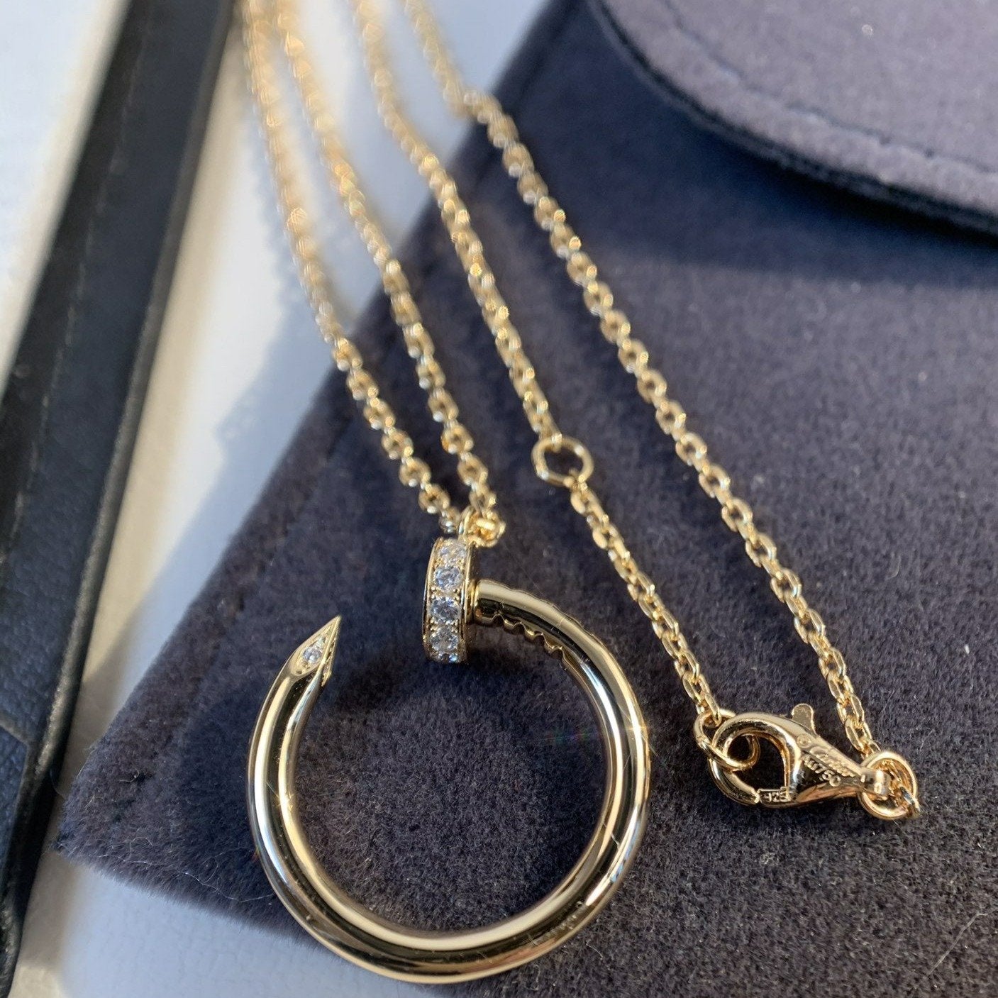 [Charm Aries Jewelry]JUSTE NECKLACE PINK GOLD