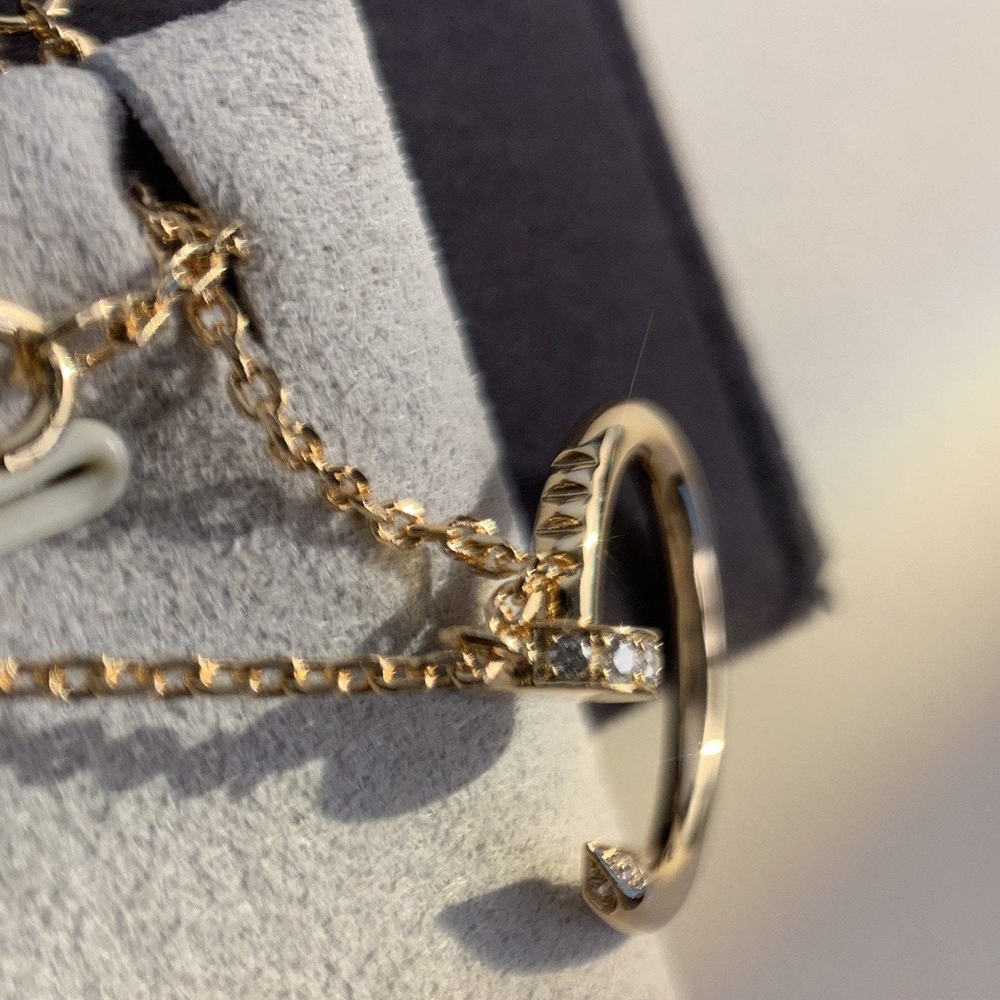 [Charm Aries Jewelry]JUSTE NECKLACE PINK GOLD