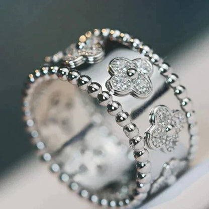 [Charm Aries Jewelry]CLOVER KALEIDOSCOPE RING 10MM