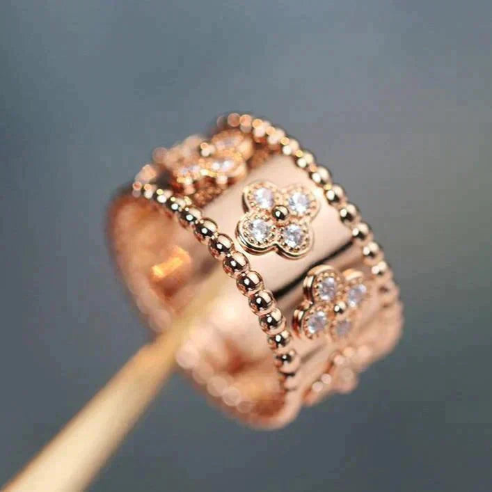[Charm Aries Jewelry]CLOVER KALEIDOSCOPE RING 10MM