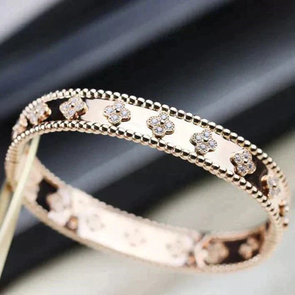 [Charm Aries Jewelry]CLOVER BRACELET 8MM DIAMONDS