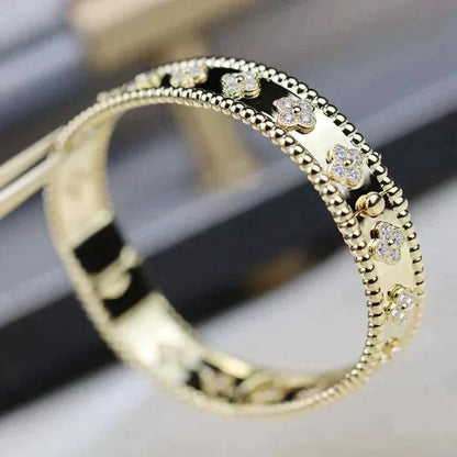 [Charm Aries Jewelry]CLOVER BRACELET 8MM DIAMONDS