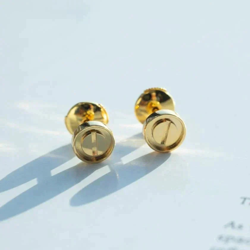 [Charm Aries Jewelry]LOVE EARRINGS GOLD 10MM