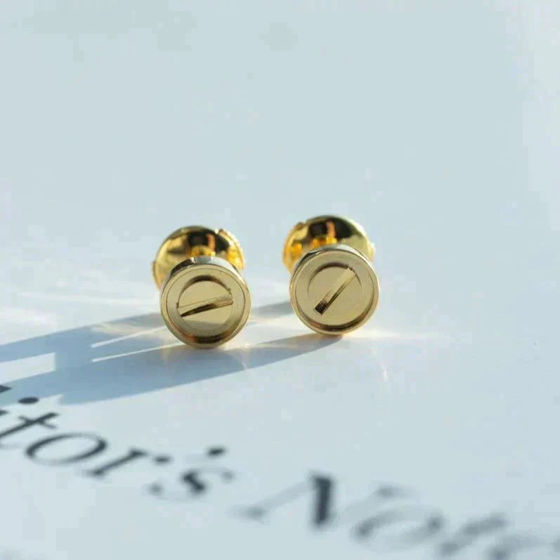 [Charm Aries Jewelry]LOVE EARRINGS GOLD 10MM