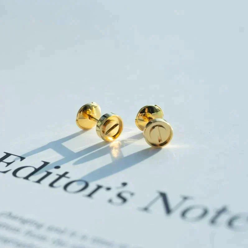 [Charm Aries Jewelry]LOVE EARRINGS GOLD 10MM