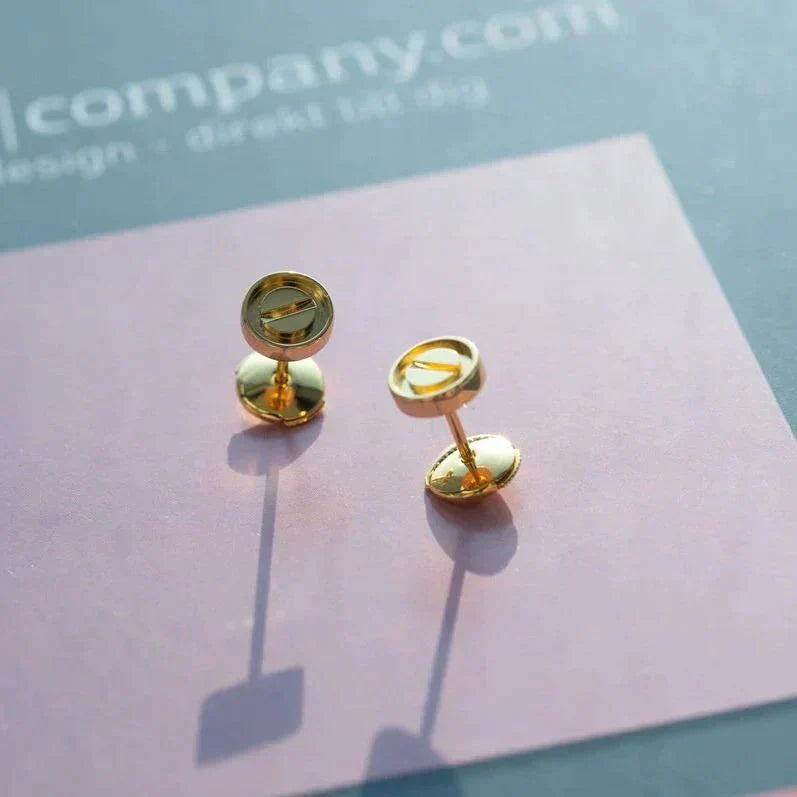 [Charm Aries Jewelry]LOVE EARRINGS GOLD 10MM