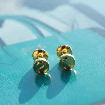[Charm Aries Jewelry]LOVE EARRINGS GOLD 10MM
