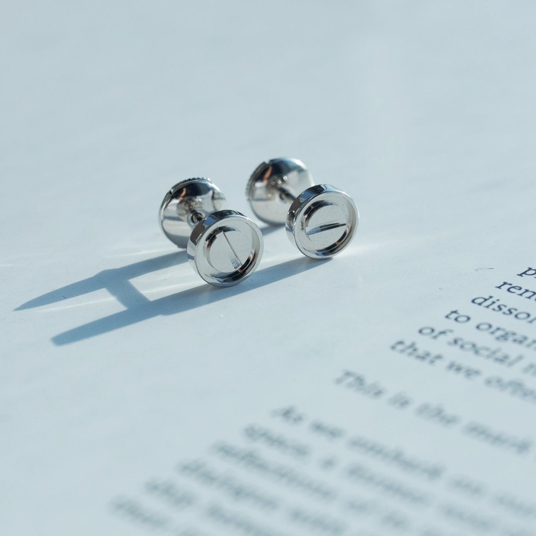 [Charm Aries Jewelry]LOVE EARRINGS SILVER 10MM