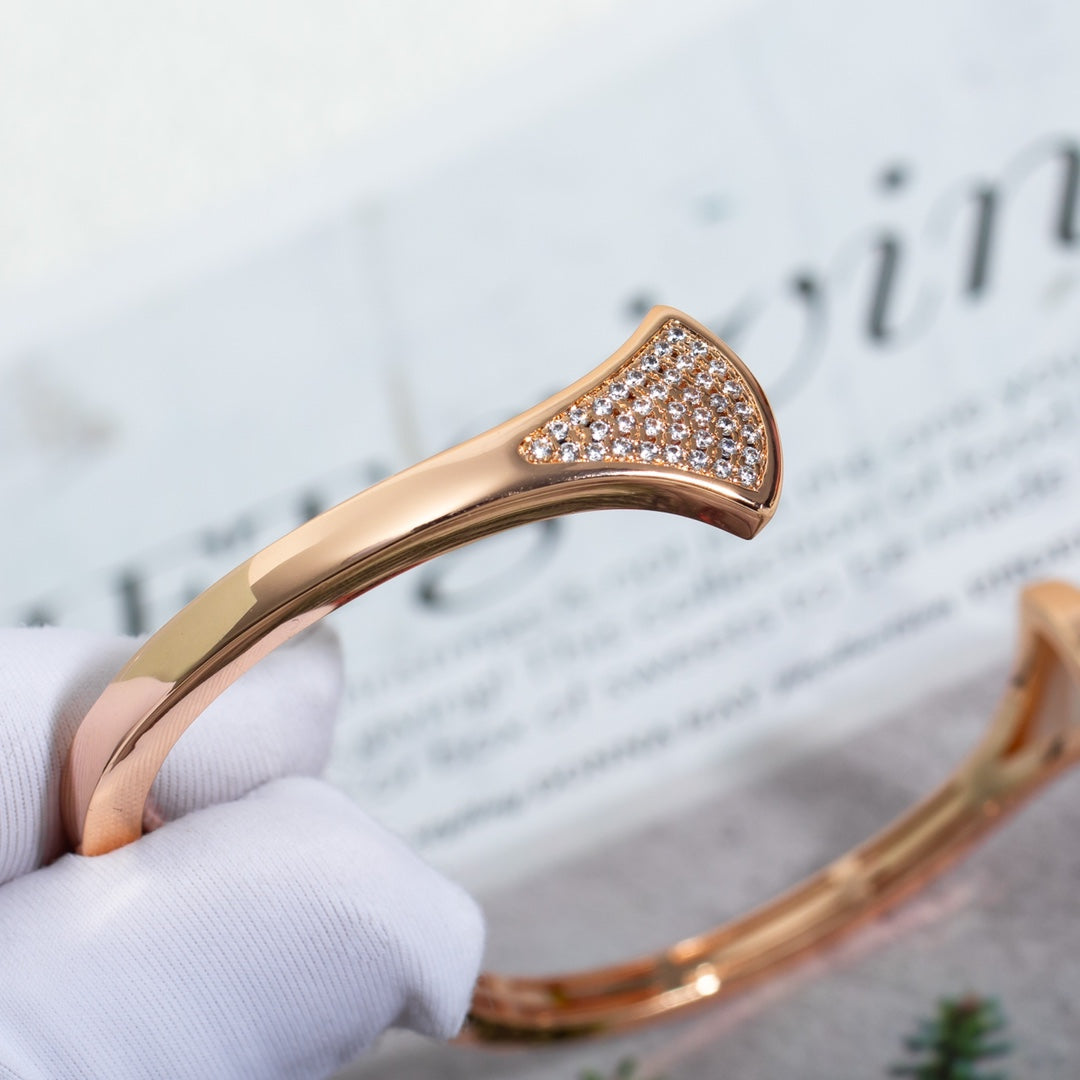 [Charm Aries Jewelry]DREAM BRACELET OPEN PINK GOLD MOP DIAMOND
