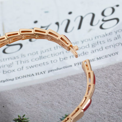 [Charm Aries Jewelry]SERPENTI BRACELET PINK GOLD RUBELLITE
