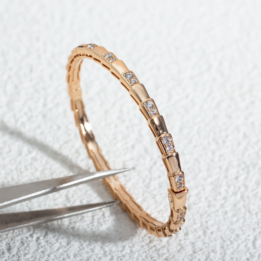 [Charm Aries Jewelry]SERPENTI BRACELET PINK GOLD DIAMOND