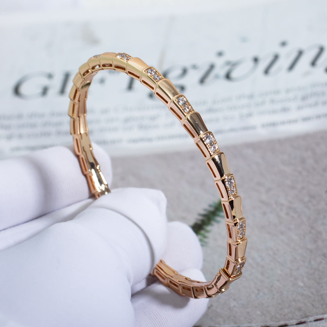 [Charm Aries Jewelry]SERPENTI BRACELET PINK GOLD DIAMOND