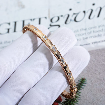 [Charm Aries Jewelry]SERPENTI SMALL BRACELET PINK GOLD DIAMOND