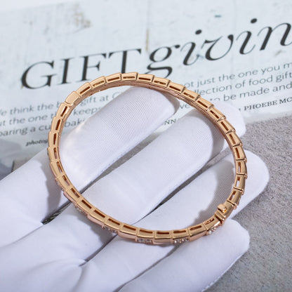 [Charm Aries Jewelry]SERPENTI SMALL BRACELET PINK GOLD DIAMOND